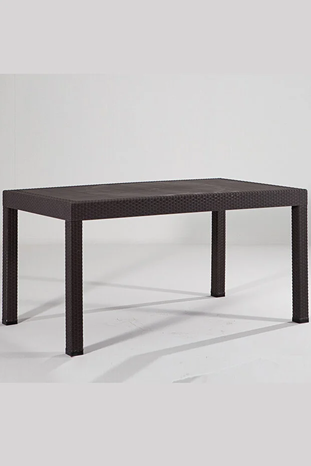 Rattan 90x150 Camsız Kahve Masa - Bahçe&balkon&teras